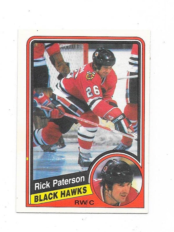 1984-85 OPC  NHL Ice Hockey Card #44 Rick Paterson , Chicago Blackhawks