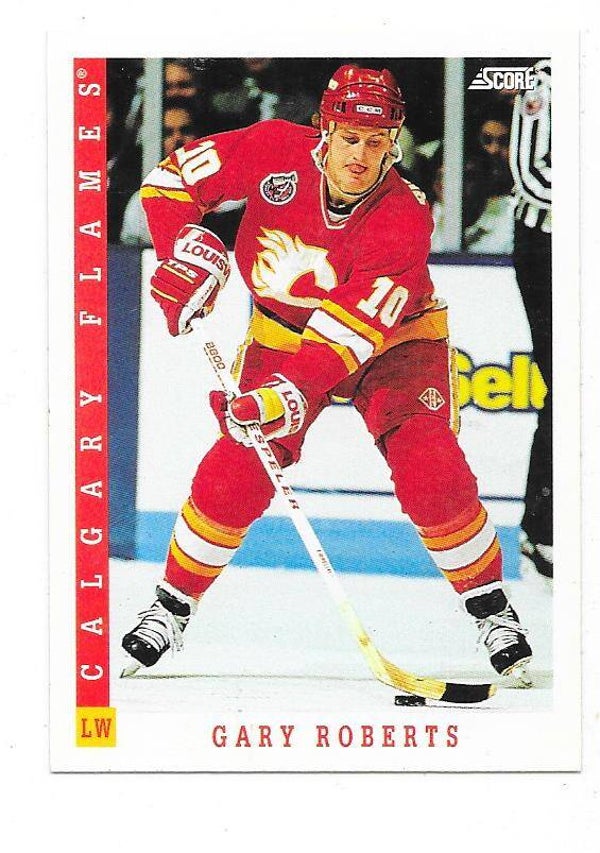 1993-94 Score NHL Ice Hockey Card #241 Gary Roberts , Calgary Flames