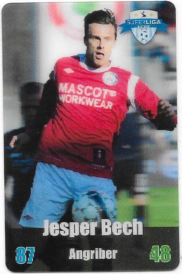 2012-13 Danish Kulma Superliga Kort Football card # Jesper Bech , Silkeborg IF