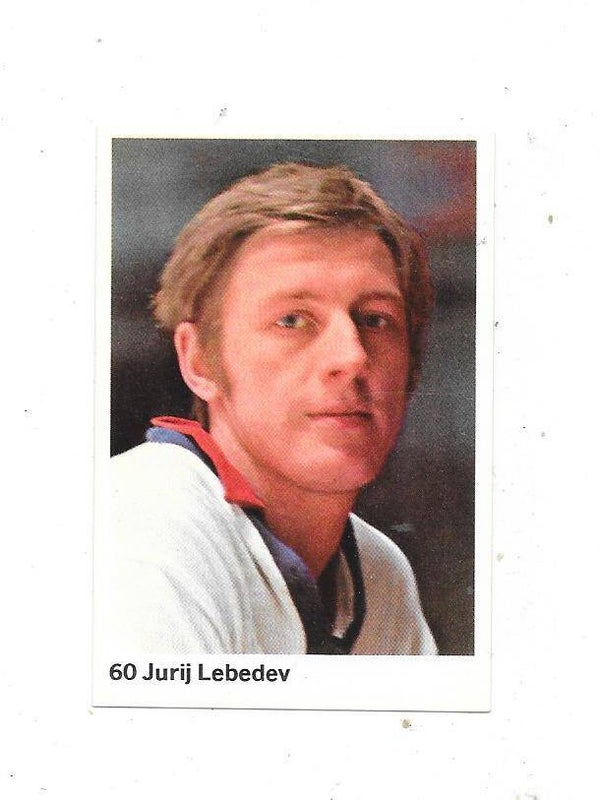 1974-75 Swedish Williams Ice Hockey Sticker #60 Yuri Lebedev , CCCP & Krylia Sovetov