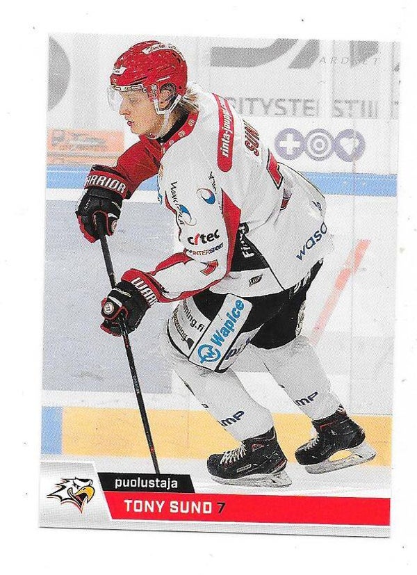 2018-19 Finnish Cardset #135 Tony Sund Vaasan Sport , HC Davos