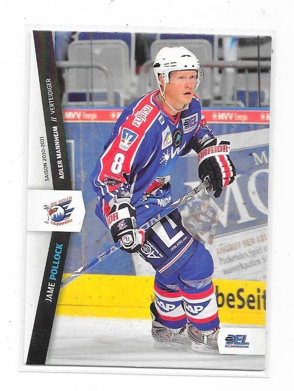 2010-11 German DEL Ice Hockey Card #201 Jame Pollock , Adler Mannheim ,  Seattle Thunderbirds