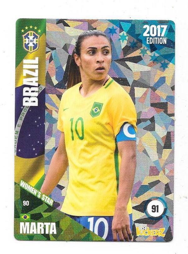 2016-17 Swedish Kickerz Diamonds # MARTA , Brasil & FC Rosengård