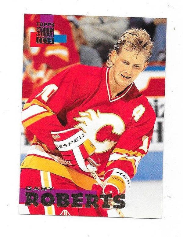 1994-95 Stadium Club NHL Ice Hockey Card #230 Gary Roberts , Calgary Flames