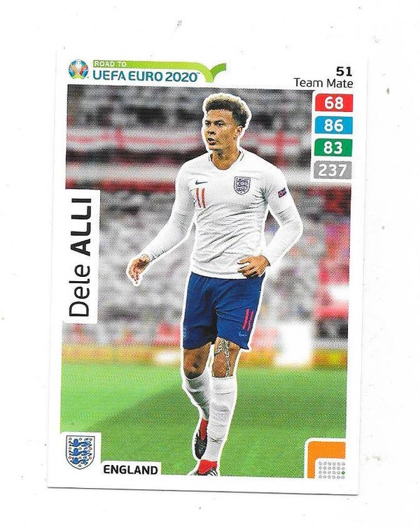 2020 Panini Adrenalyn XL Road to UEFA EURO 2020 #51 Dele Alli , England