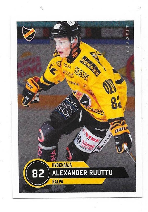 2020-21 Finnish Cardset #72 Alexander Ruuttu  Kalpa , Krefeld Pinguine