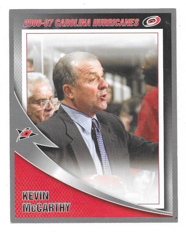 2006-07 Carolina Hurricanes Teamissued NHL Ice Hockey Card # Kevin McCarthy , Vancouver Canucks