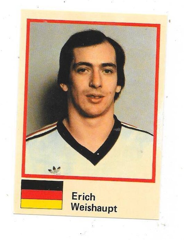 1982 Finnish Semic WC Ice Hockey Sticker #101 Erich Weishaupt, West Germany & Mannheimer ERC