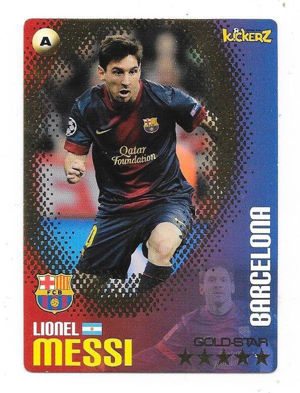 2012-13 Swedish Kickerz Goldstar # Lionel Messi  FC Barcelona , Argentina