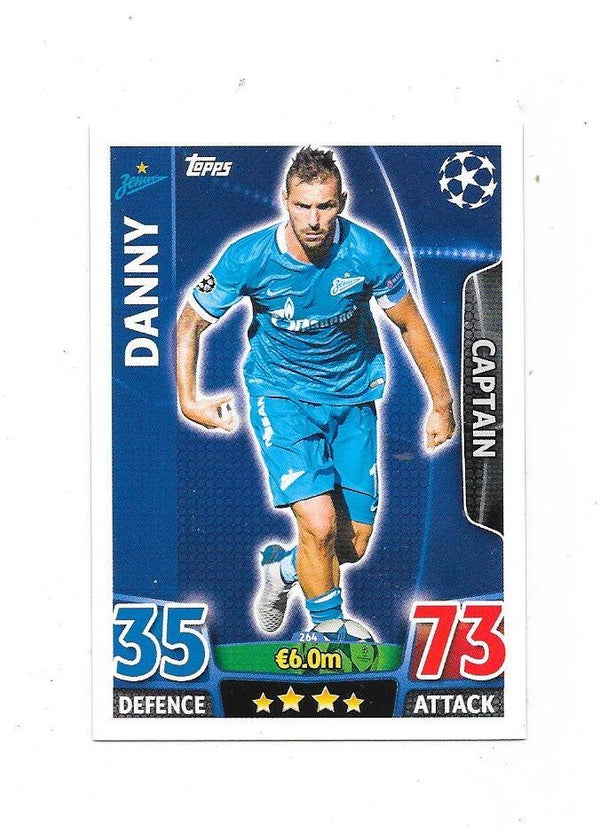 2015-16 Topps Match Attax Champions League Football Card # DANNY , Zenith ST Petersburg