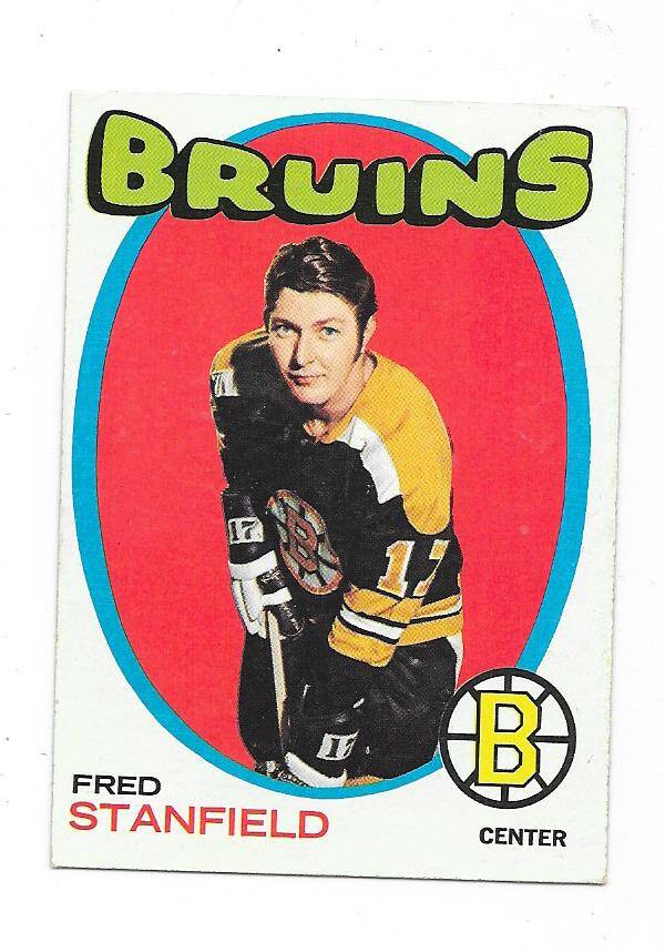 1971-72 Topps NHL Ice Hockey Card #7 Fred Stanfield , Boston Bruins