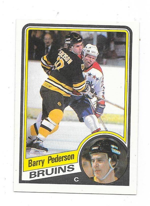 1984-85 OPC NHL Ice Hockey Card #14 Barry Pederson , Boston Bruins