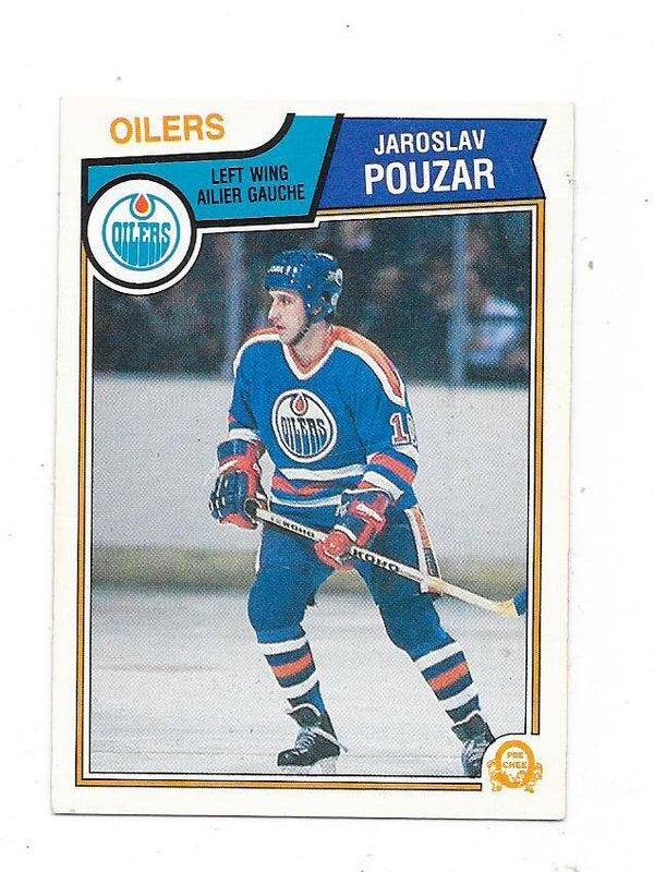1983-84 OPC #41 Jaroslav Pouzar , Edmonton Oilers RC