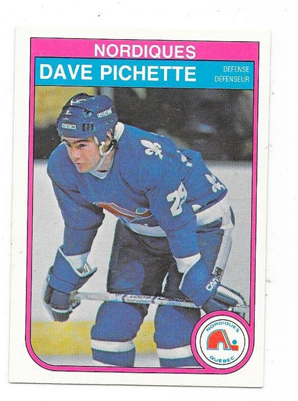 1982-83 OPC NHL Ice Hockey Card #289 Dave Pichette , Quebec Nordiques