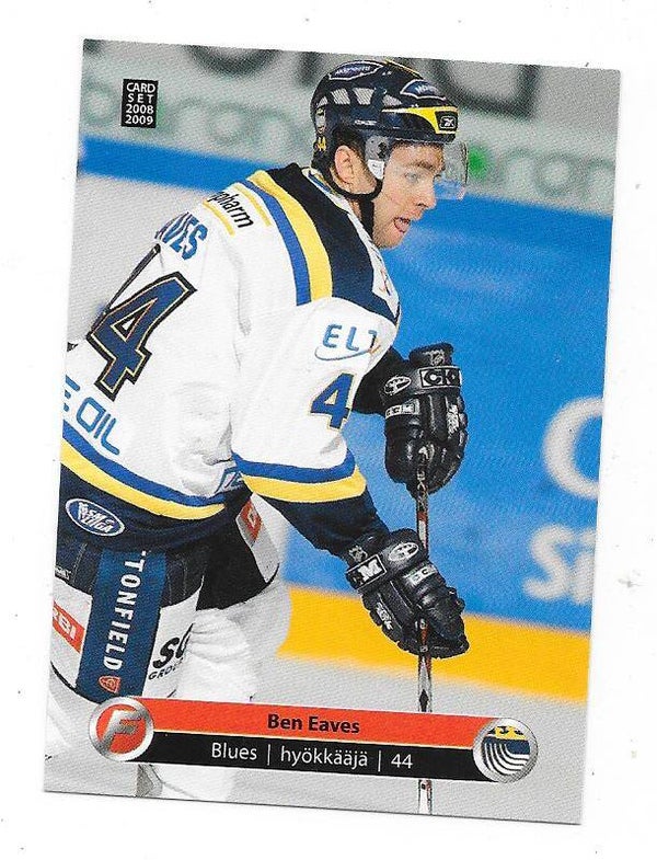 2008-09 Finnish Cardset #256 Ben Eaves Espoo Blues , Boston College