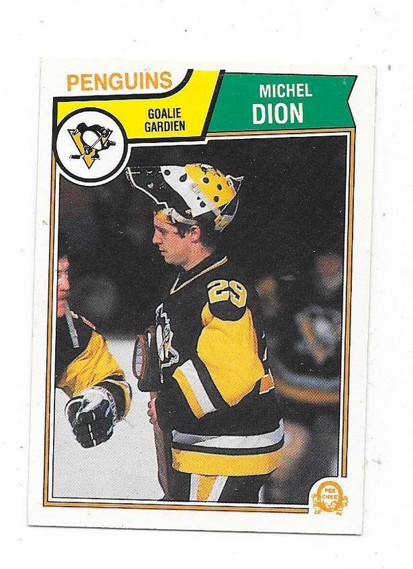 1983-84 OPC NHL Ice Hockey Card #279 Michel Dion , Pittsburgh Penguins