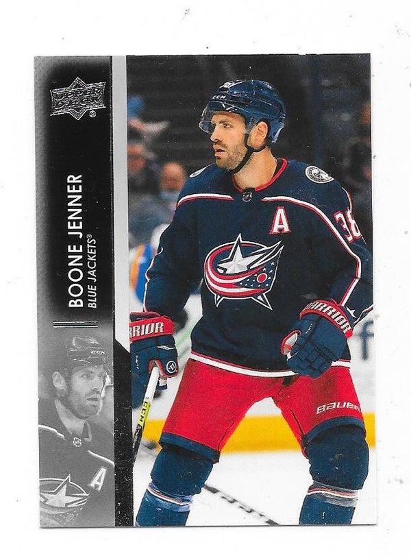 2021-22 Upper Deck NHL Ice Hockey Card #303 Boone Jenner , Columbus Blue Jackets