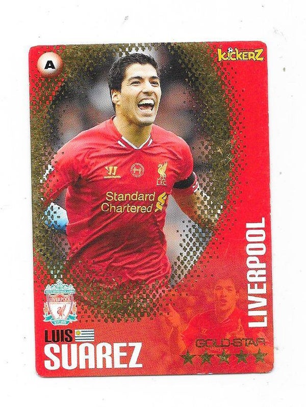 2013-14 Swedish Kickerz Goldstar # Luis Suarez , FC Liverpool & Uruguay