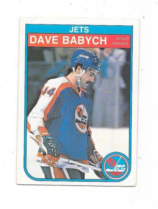 1982-83 OPC NHL Ice Hockey Card #375 Dave Babych , Winnipeg Jets