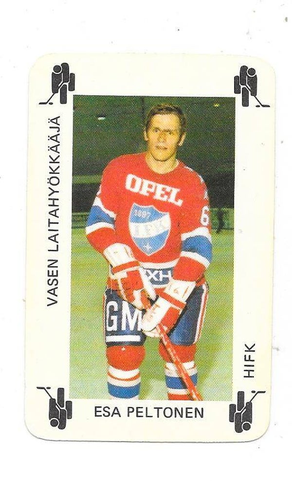 1974-75 Finnish Typotor Ice Hockey Card # Esa Peltonen , HIFK