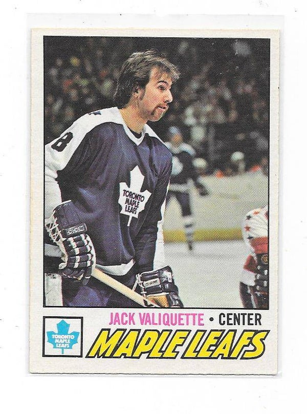 1977-78 OPC NHL Ice Hockey Card #64 Jack Valiquette , Toronto Maple Leafs