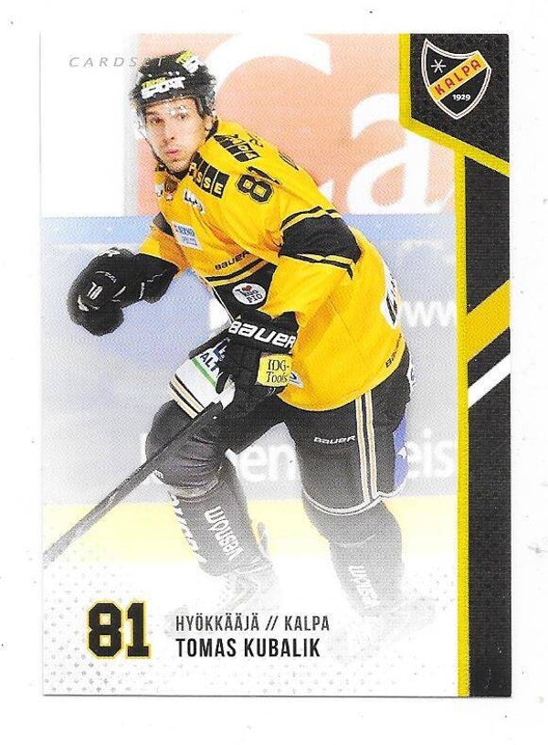 2014-15 Finnish Cardset #238 Tomas Kubalik  Kalpa , HC Plzen