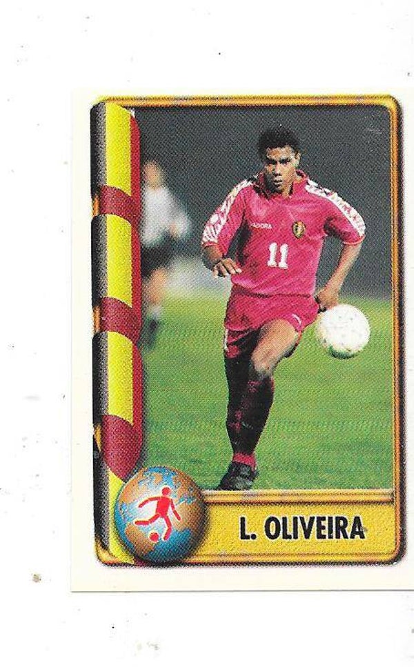 1998 Navarrete France 98 World Cup Football Sticker #89 Luis Oliveira , Belgium