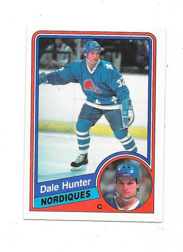 1984-85 OPC NHL Ice Hockey Card #261 Dale Hunter , Quebec Nordiques