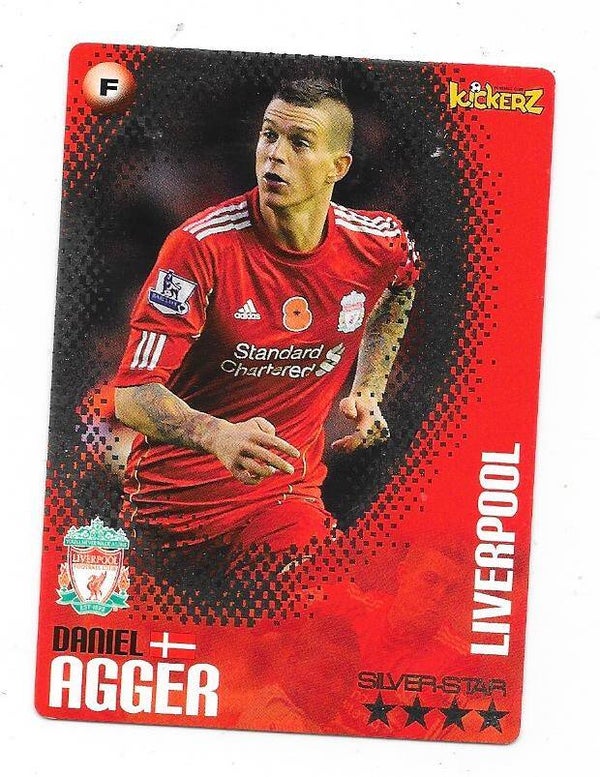 2012-13 Swedish Kickerz Silverstar # Dan Agger , Liverpool