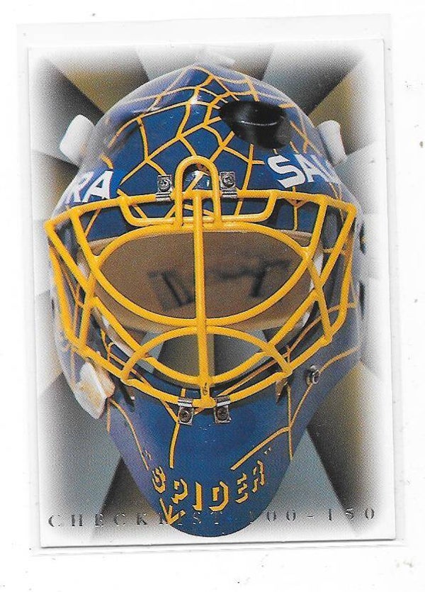 1996-97 Finnish SISU Ice Hockey Card MASKS #100 Boris Rousson , Lukko & Adler Mannheim