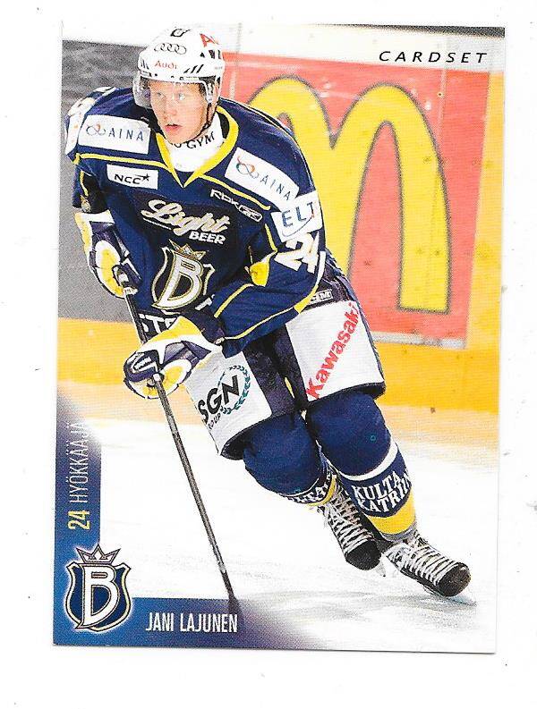 2010-11 Finnish Cardset #7 Jani Lajunen Espoo Blues , HC Sparta Praha