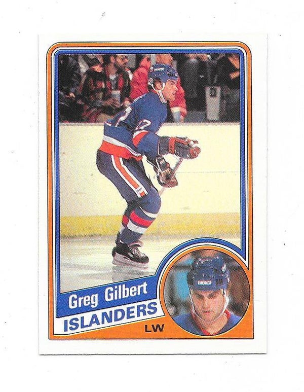 1984-85 OPC NHL Ice Hockey Card #125 Greg Gilbert , New York Islanders RC