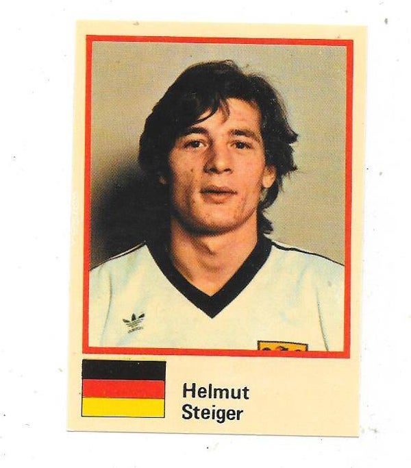1982 Finnish Semic WC Ice Hockey Sticker #119 Helmut Steiger , West Germany & EV Landshut