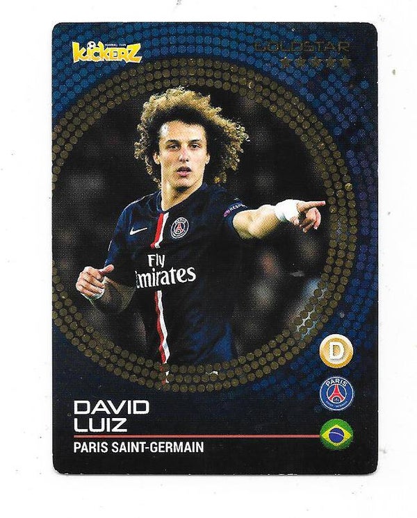 2015-16 Swedish Kickerz Goldstar # David Luiz , Paris Saint-Germain & Brasil