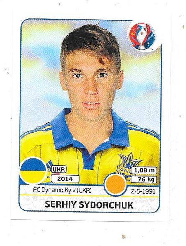 2016 Panini UEFA EURO Sticker #286 Serhiy Sydorchuk , Ukraine