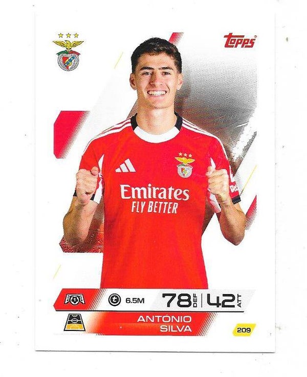 2025-26 Topps Match Attax #209 Antonio Silva , SL Benfica