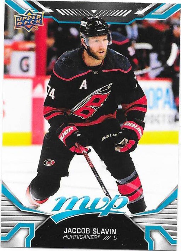 2022-23 Upper Deck MVP NHL Ice Hockey Cards #101 Jacob Slavin , Carolina Hurricanes