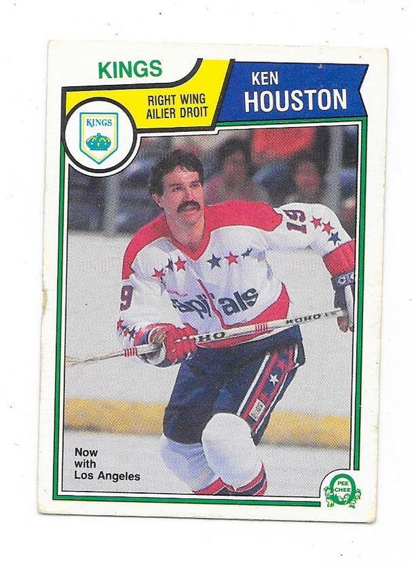 1983-84 OPC NHL Ice Hockey Card #371 Ken Houston , Washington Capitals