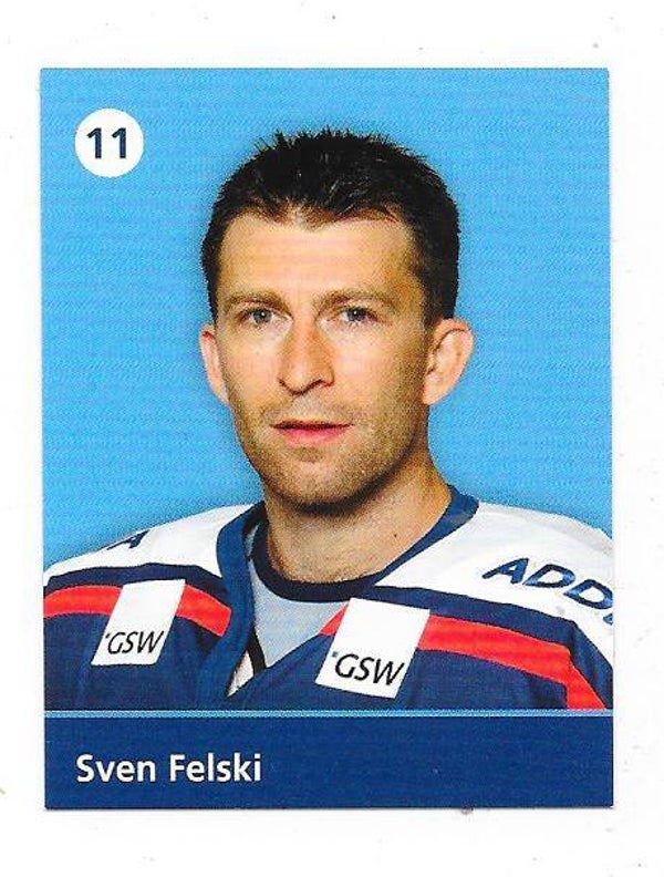 2009-10 German Eisbären Berlin Teamissued Ice Hockey Card #11 Sven Felski