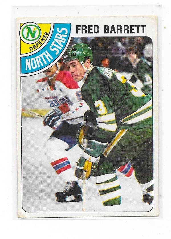 1978-79 OPC NHL Ice Hockey Card #185 Fred Barrett , Minnesota North Stars