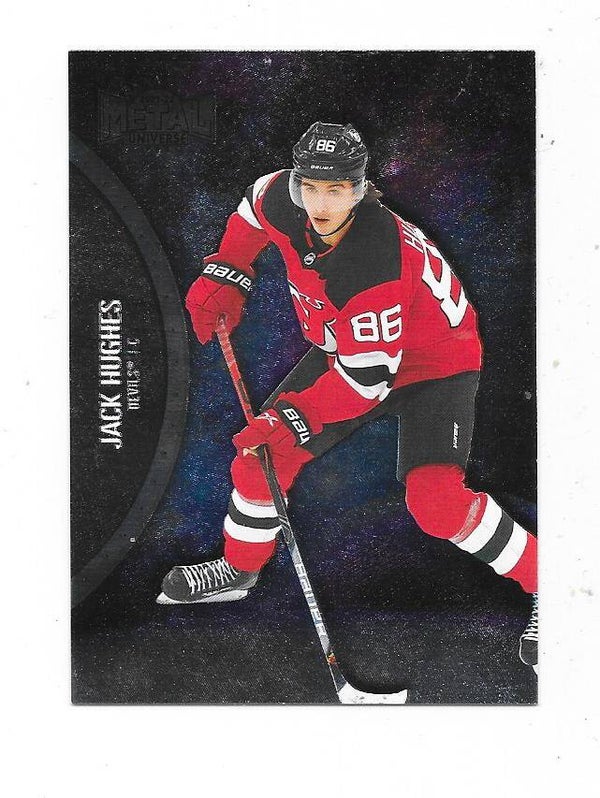 2021-22 SkyBox Metal Universe #28 Jack Hughes , New Jersey Devils