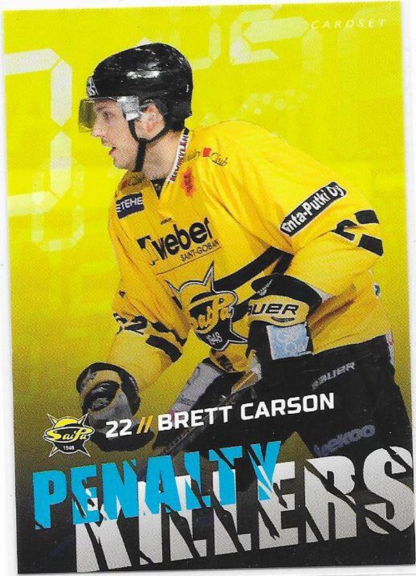 2017-18 Finnish Cardset penalty Killers 7of8 Brett Carson Saipa , Moose Jaw Warriors