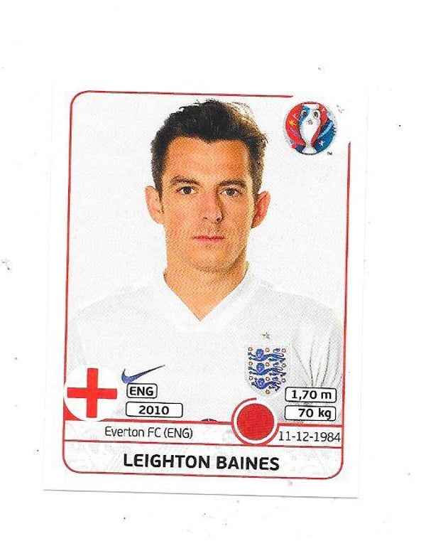 2016 Panini UEFA EURO Sticker #136 Leighton Baines , England