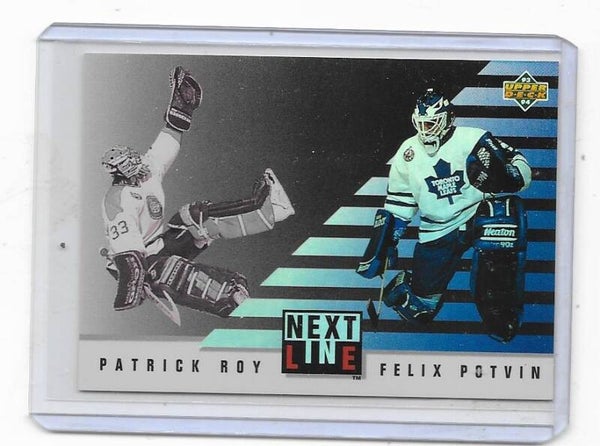 1993-94 Upper Deck Next in Line #6 Patrick Roy & Felix Potvin