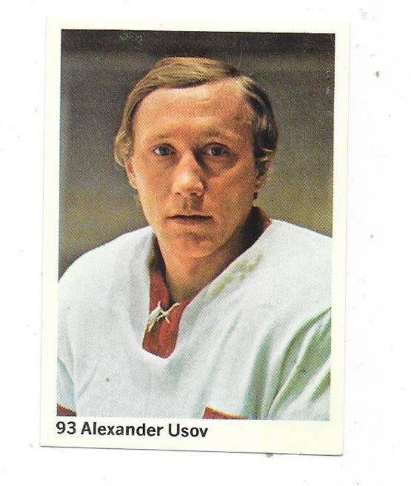 1974-75 Swedish Williams Ice Hockey Sticker #37 Alexander Usov , Torpedo Gorky & CCCP