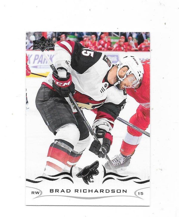 2018-19 Upper Deck NHL Ice Hockey Card #258 Brad Richardson , Arizona Coyotes