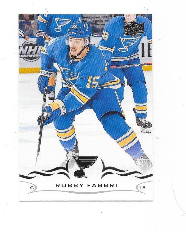 2018-19 Upper Deck NHL Ice Hockey Card  #409 Robby Fabbri , St Louis Blues