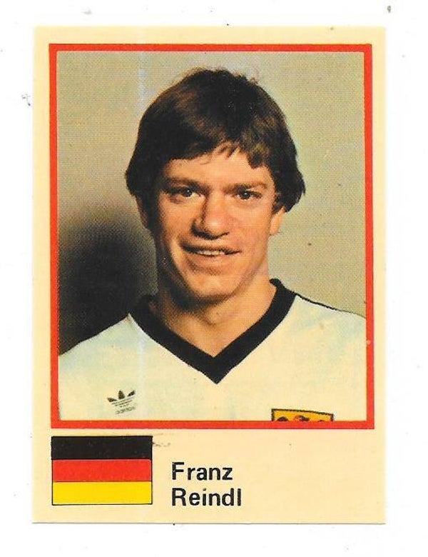 1982 Finnish Semic WC Ice Hockey Sticker #116 Franz Reindl  , West Germany & SC Riessersee