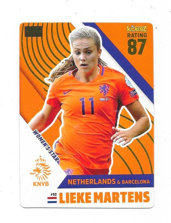 2017-18 Swedish Kickerz Goldstar Football Card #92 Lieke Martens , FC Barcelona & Netherlands