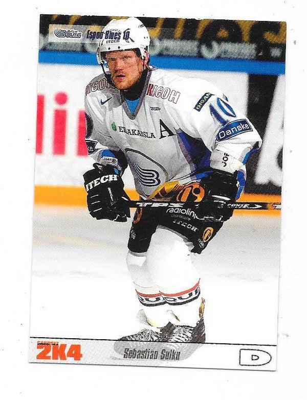 2003-04 Finnish Cardset Ice Hockey card #3 Sebastian Sulku , Espoo Blues & Brynäs IF